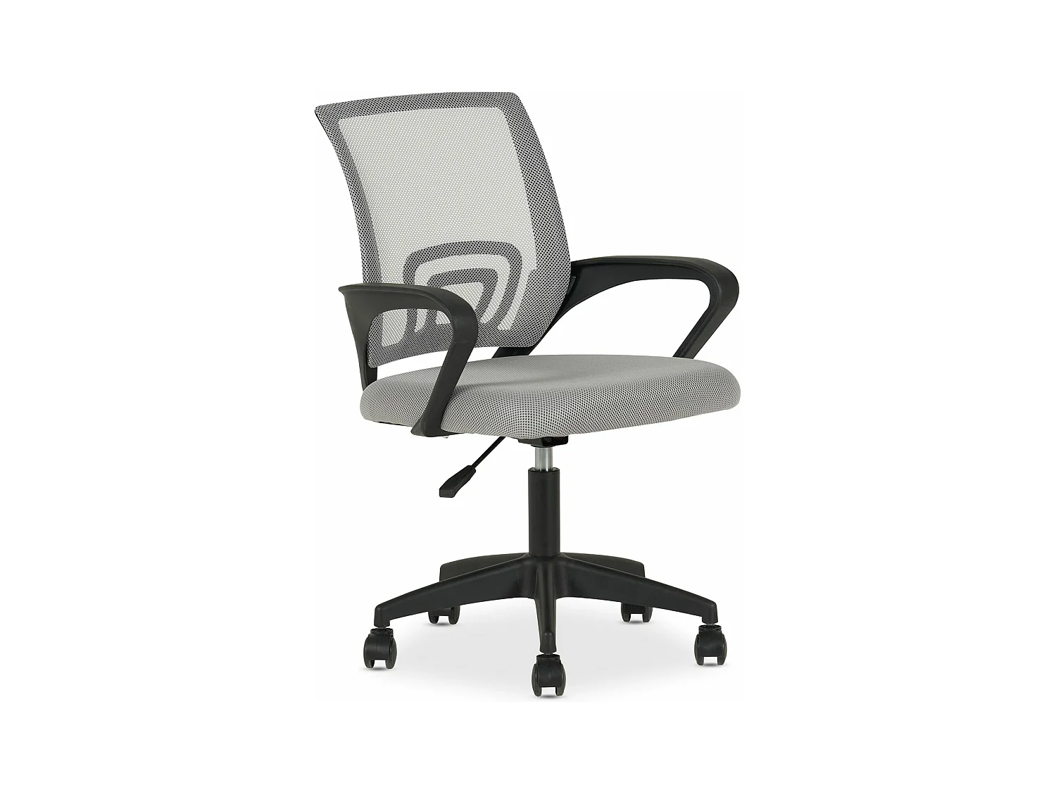 Chaise de bureau ergonomique JAKE Gris Réglable en hauteur avec Accoudoirs, Assise Rembourrée Confortable