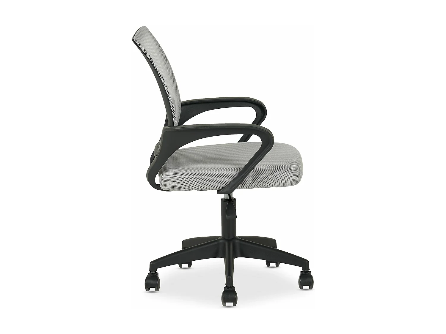 Chaise de bureau ergonomique JAKE Gris Réglable en hauteur avec Accoudoirs, Assise Rembourrée Confortable