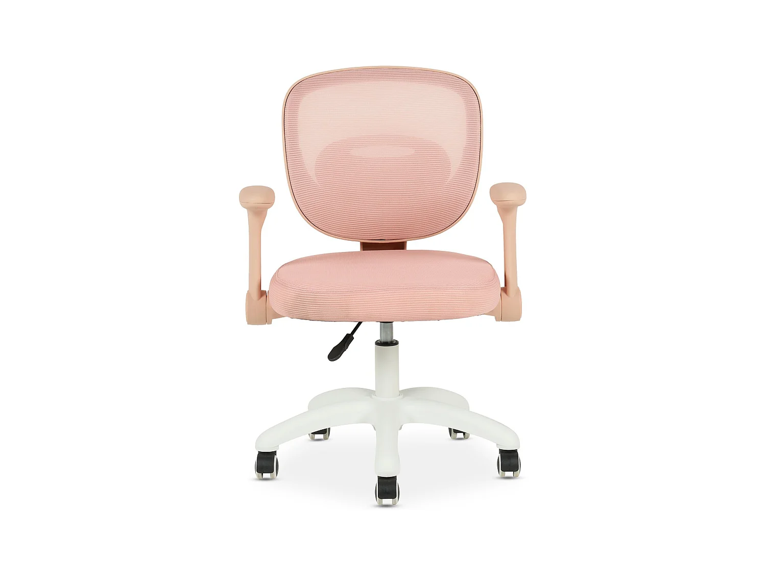 Chaise de bureau enfant AMELIA Rose Réglable en hauteur avec Accoudoirs, Assise Rembourrée Confortable