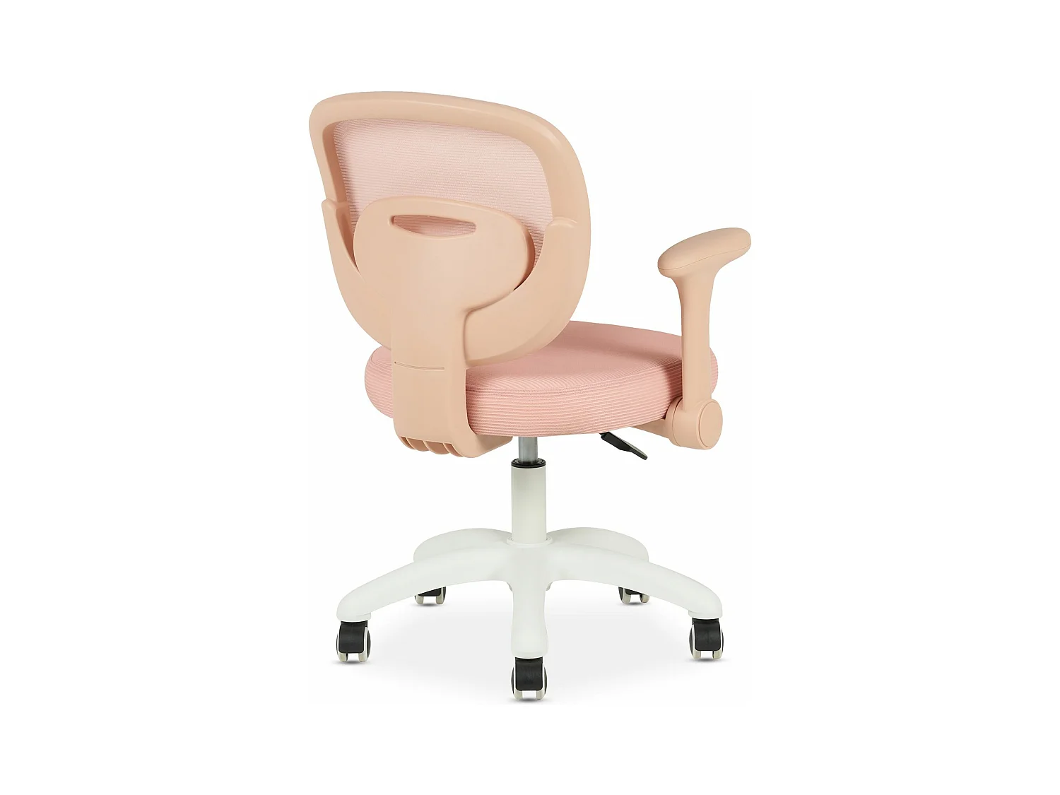 Chaise de bureau enfant AMELIA Rose Réglable en hauteur avec Accoudoirs, Assise Rembourrée Confortable