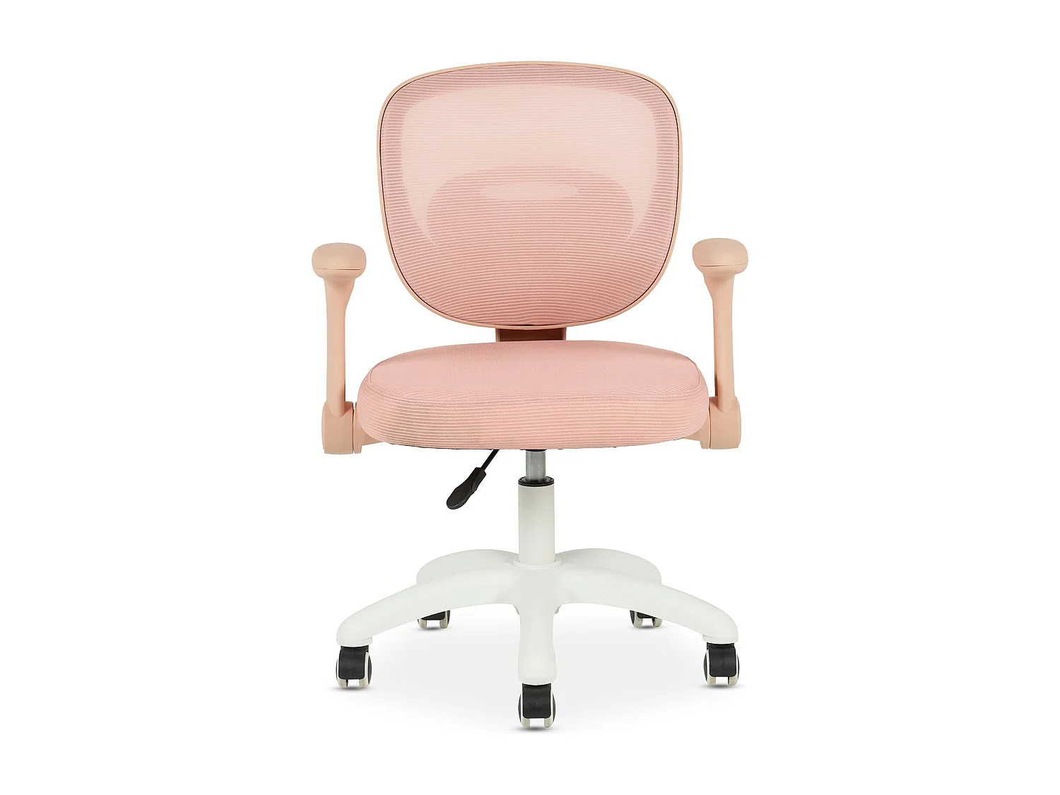 Chaise de bureau enfant AMELIA Rose Réglable en hauteur avec Accoudoirs, Assise Rembourrée Confortable