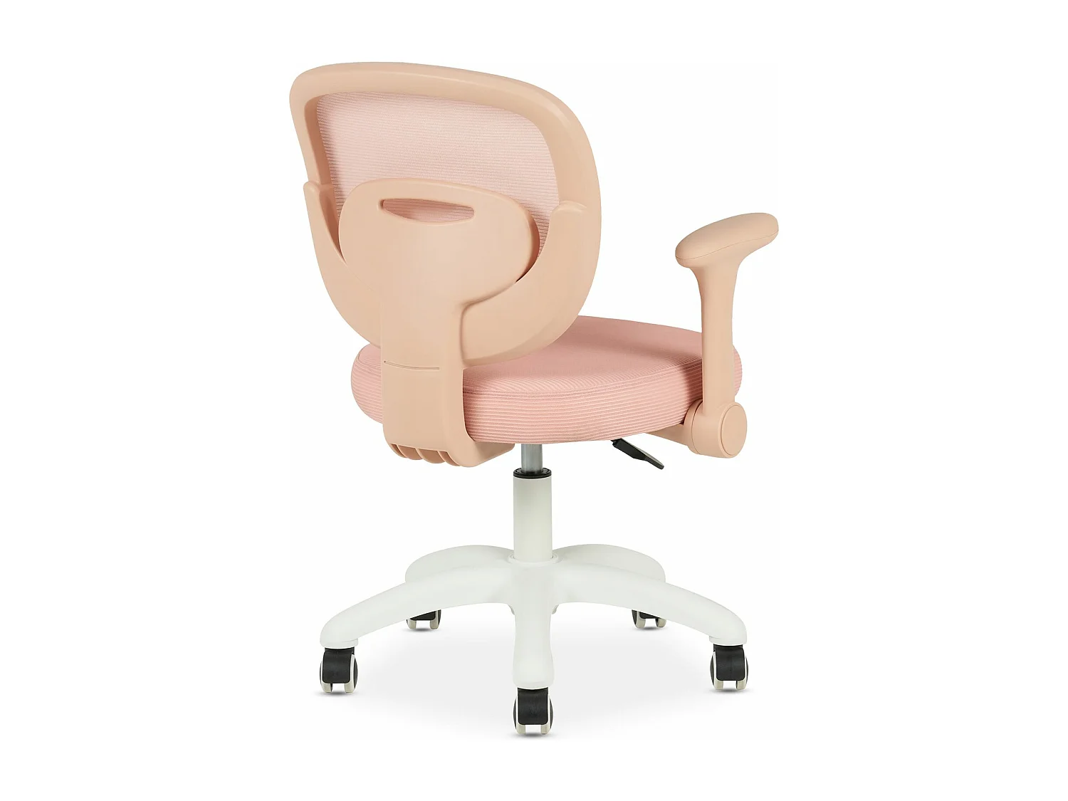 Chaise de bureau enfant AMELIA Rose Réglable en hauteur avec Accoudoirs, Assise Rembourrée Confortable