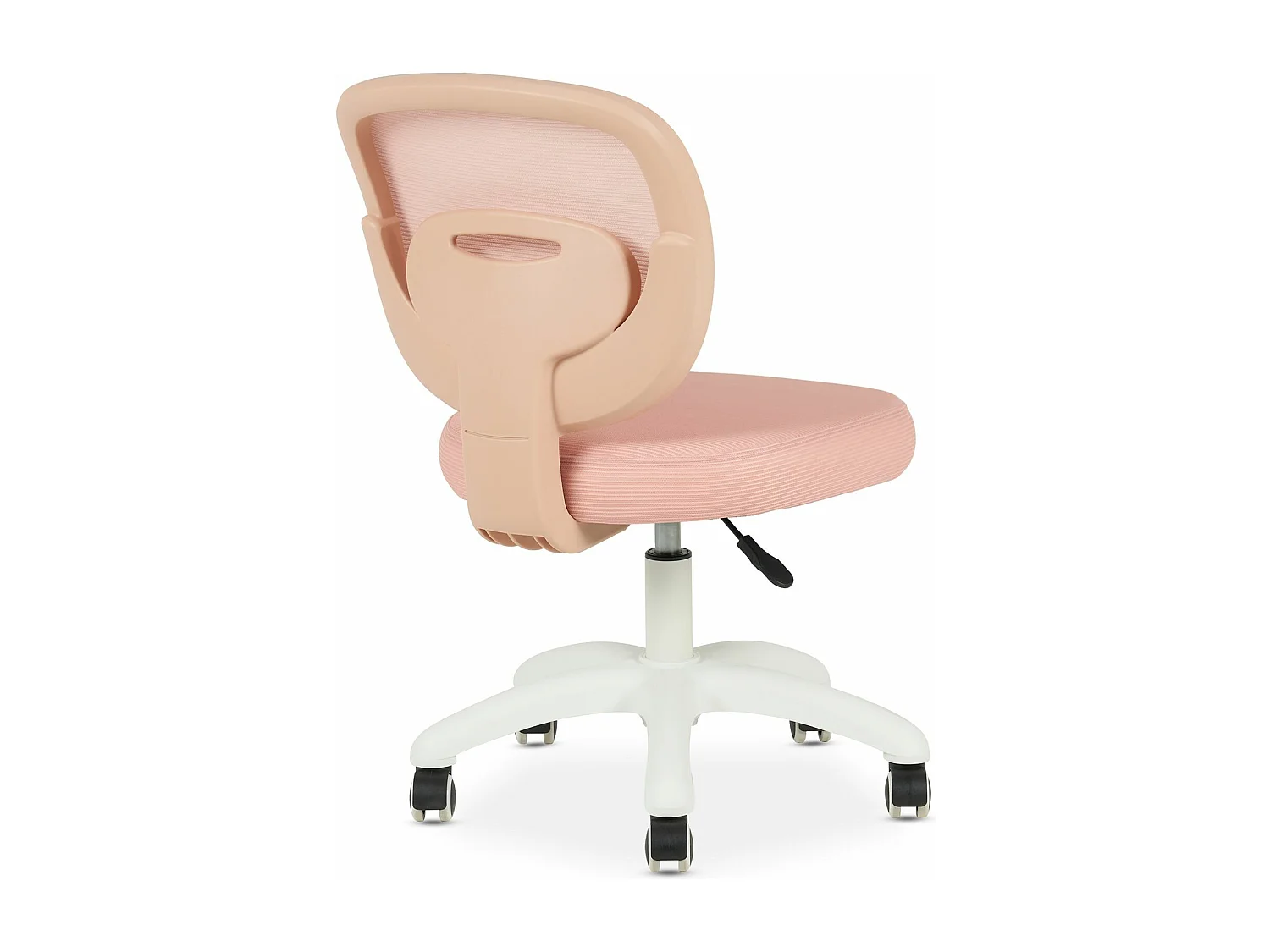 Chaise de bureau enfant MAYLA Rose Réglable en hauteur sans Accoudoirs, Assise Rembourrée Confortable
