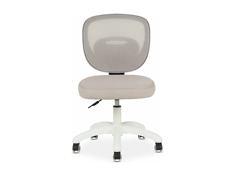 Chaise de bureau enfant MAYLA Gris Réglable en hauteur sans Accoudoirs, Assise Rembourrée Confortable