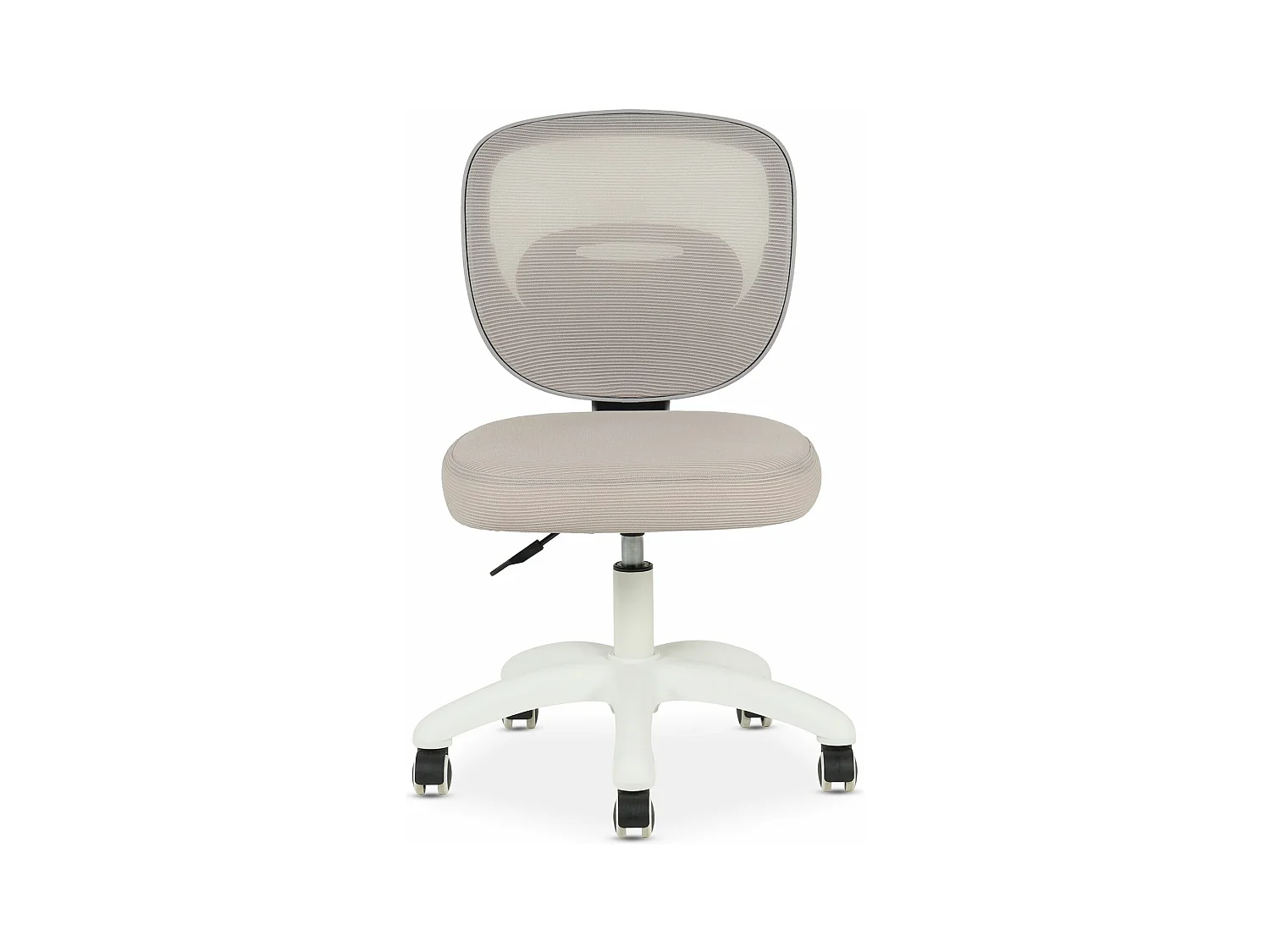 Chaise de bureau enfant MAYLA Gris Réglable en hauteur sans Accoudoirs, Assise Rembourrée Confortable
