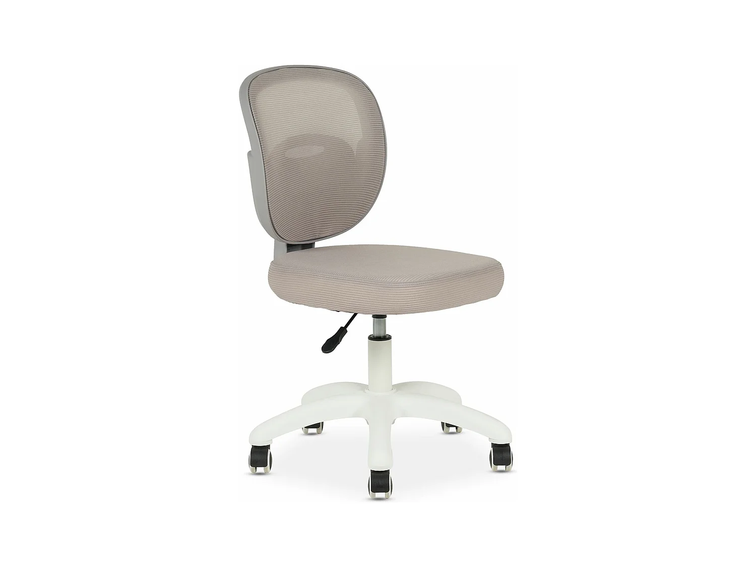 Chaise de bureau enfant MAYLA Gris Réglable en hauteur sans Accoudoirs, Assise Rembourrée Confortable