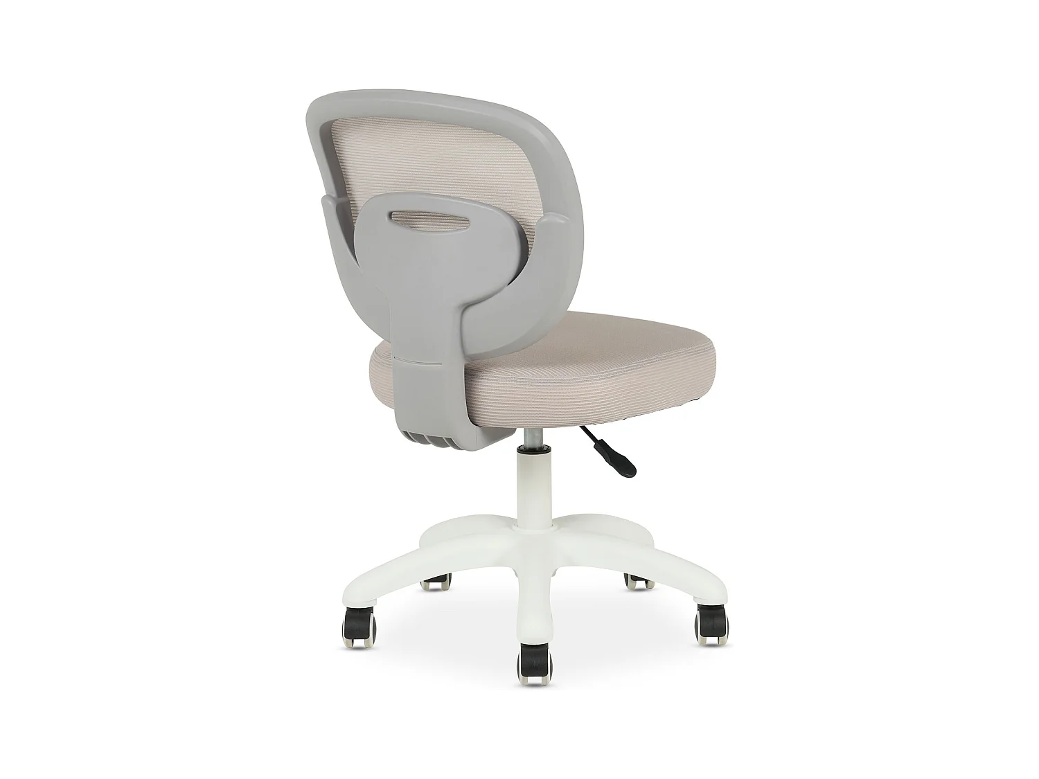 Chaise de bureau enfant MAYLA Gris Réglable en hauteur sans Accoudoirs, Assise Rembourrée Confortable
