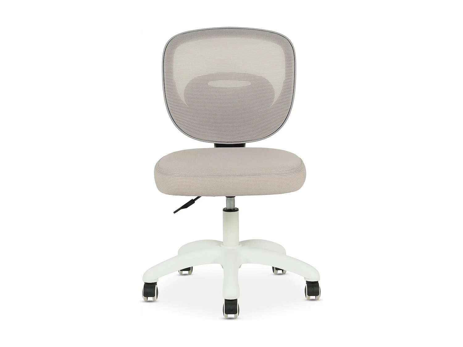 Chaise de bureau enfant MAYLA Gris Réglable en hauteur sans Accoudoirs, Assise Rembourrée Confortable