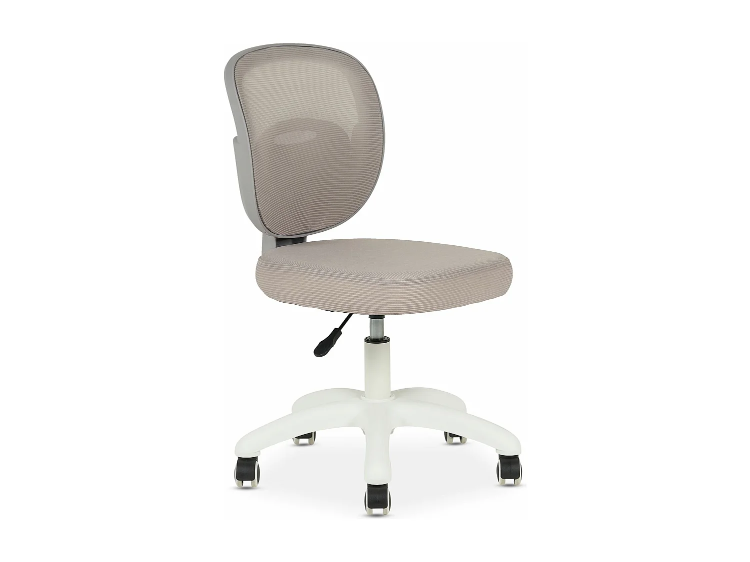 Chaise de bureau enfant MAYLA Gris Réglable en hauteur sans Accoudoirs, Assise Rembourrée Confortable