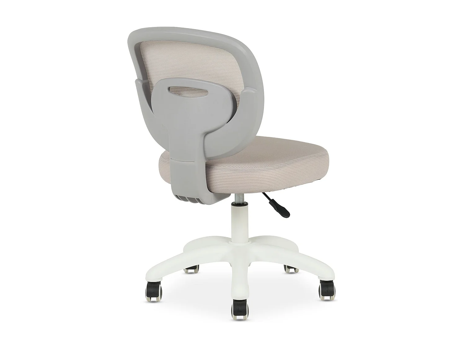 Chaise de bureau enfant MAYLA Gris Réglable en hauteur sans Accoudoirs, Assise Rembourrée Confortable