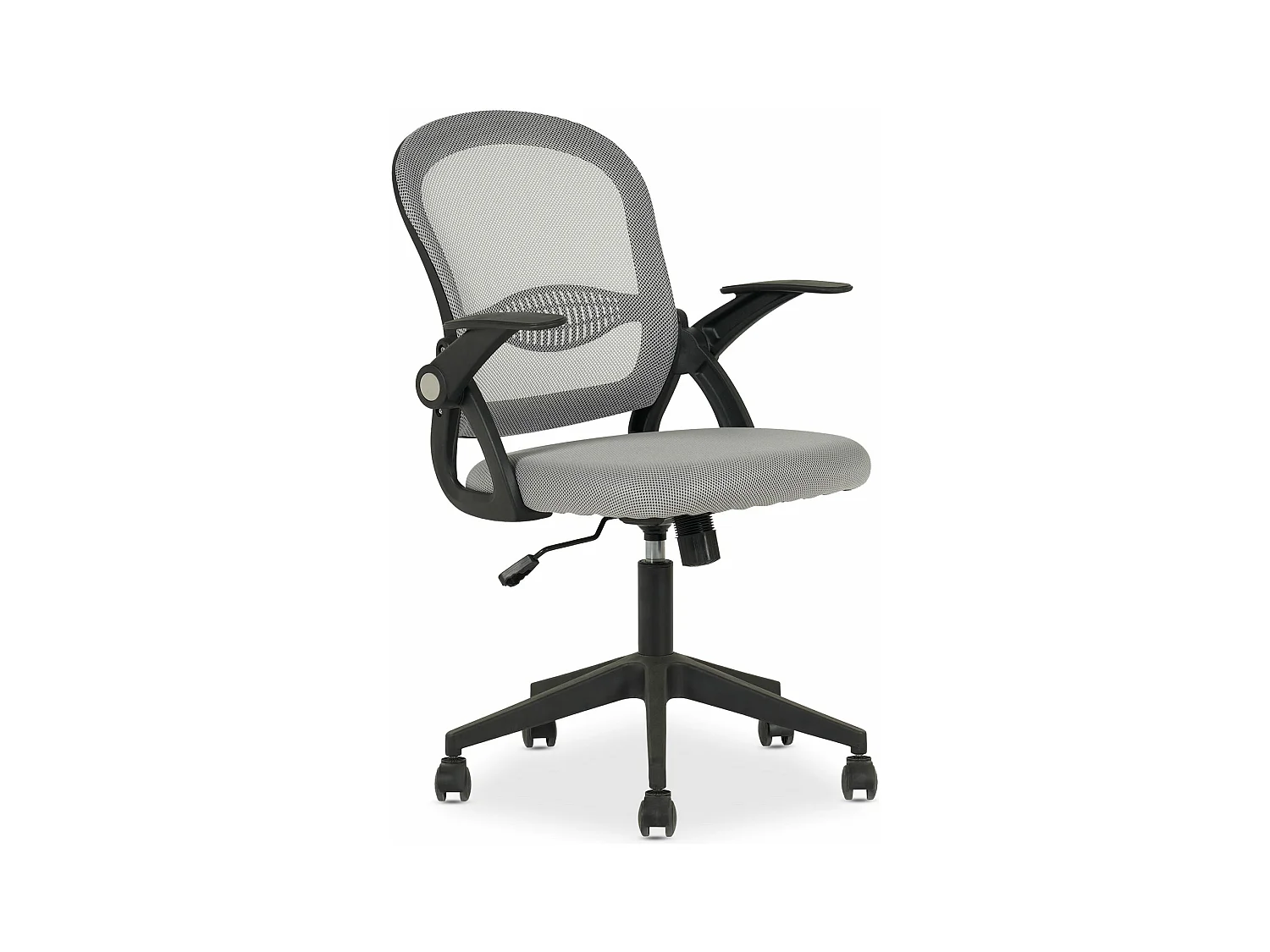Chaise de bureau ergonomique EREN Gris Réglable en hauteur avec Accoudoirs, Assise Rembourrée Confortable