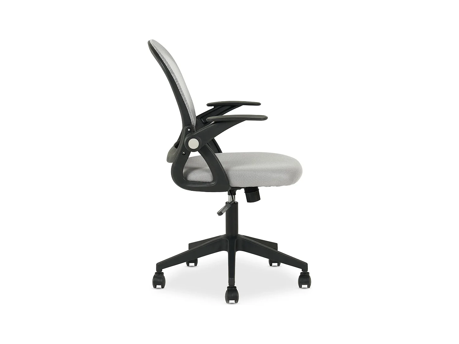 Chaise de bureau ergonomique EREN Gris Réglable en hauteur avec Accoudoirs, Assise Rembourrée Confortable