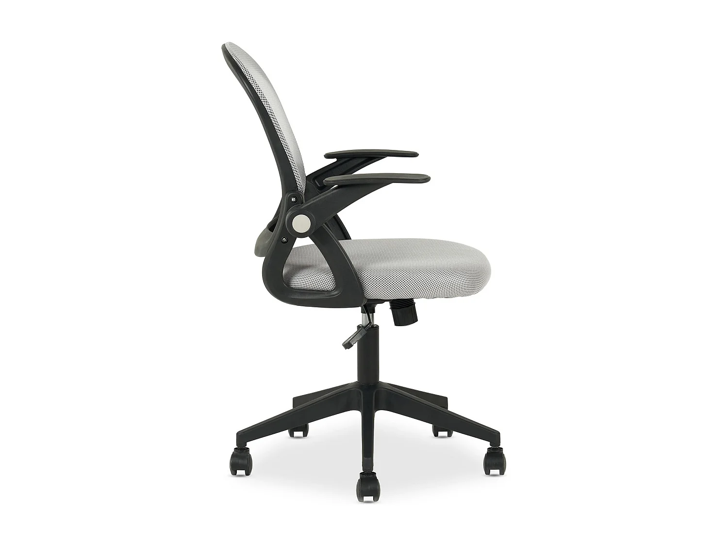 Chaise de bureau ergonomique EREN Gris Réglable en hauteur avec Accoudoirs, Assise Rembourrée Confortable