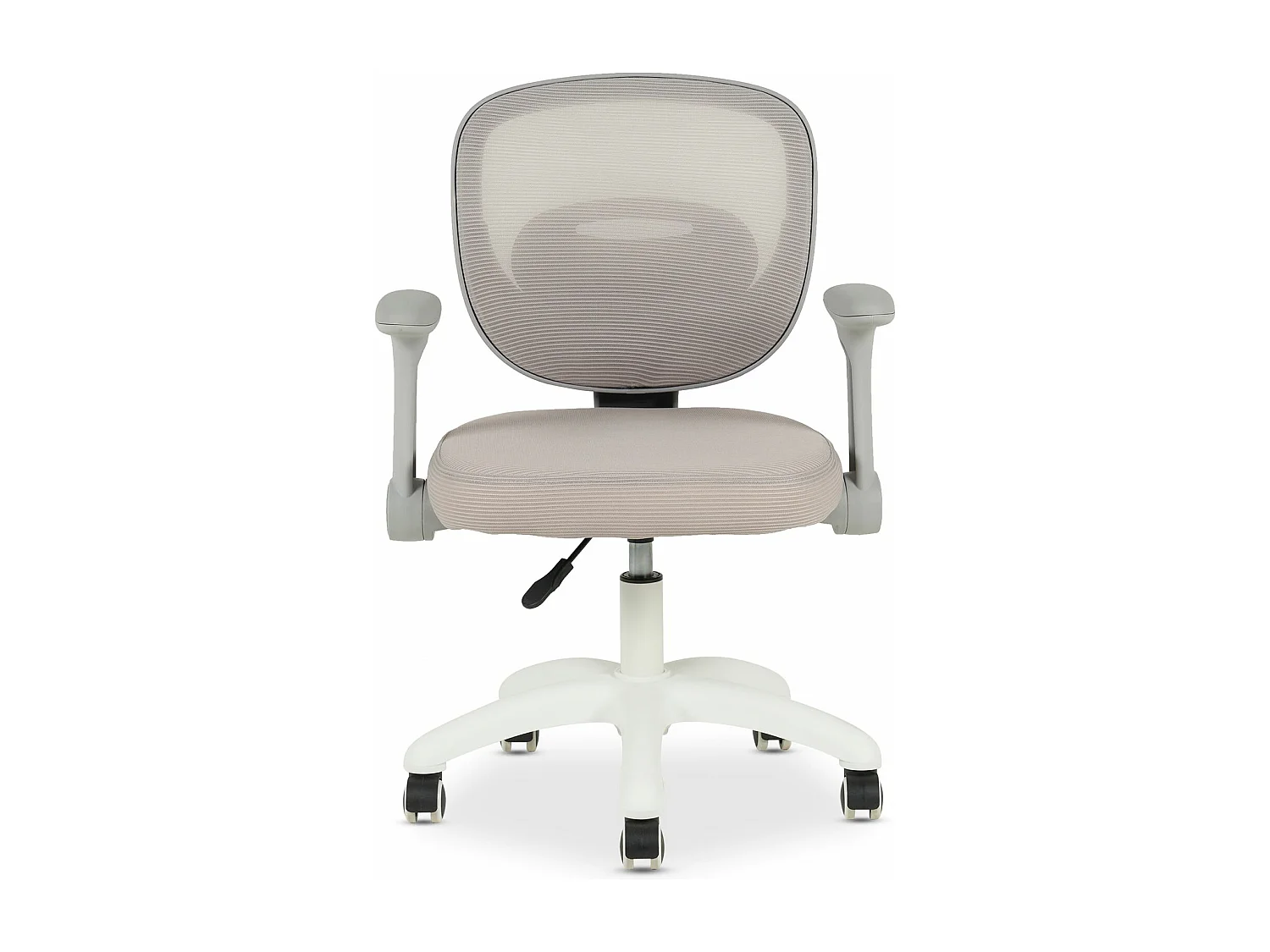 Chaise de bureau enfant AMELIA Gris Réglable en hauteur avec Accoudoirs, Assise Rembourrée Confortable