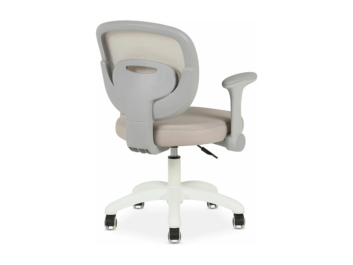 Chaise de bureau enfant AMELIA Gris Réglable en hauteur avec Accoudoirs, Assise Rembourrée Confortable