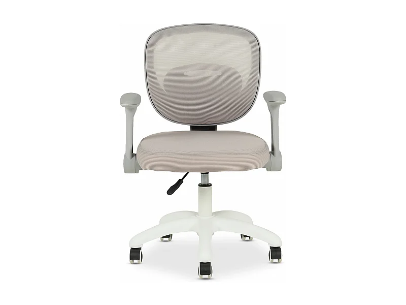 Chaise de bureau enfant AMELIA Gris Réglable en hauteur avec Accoudoirs, Assise Rembourrée Confortable