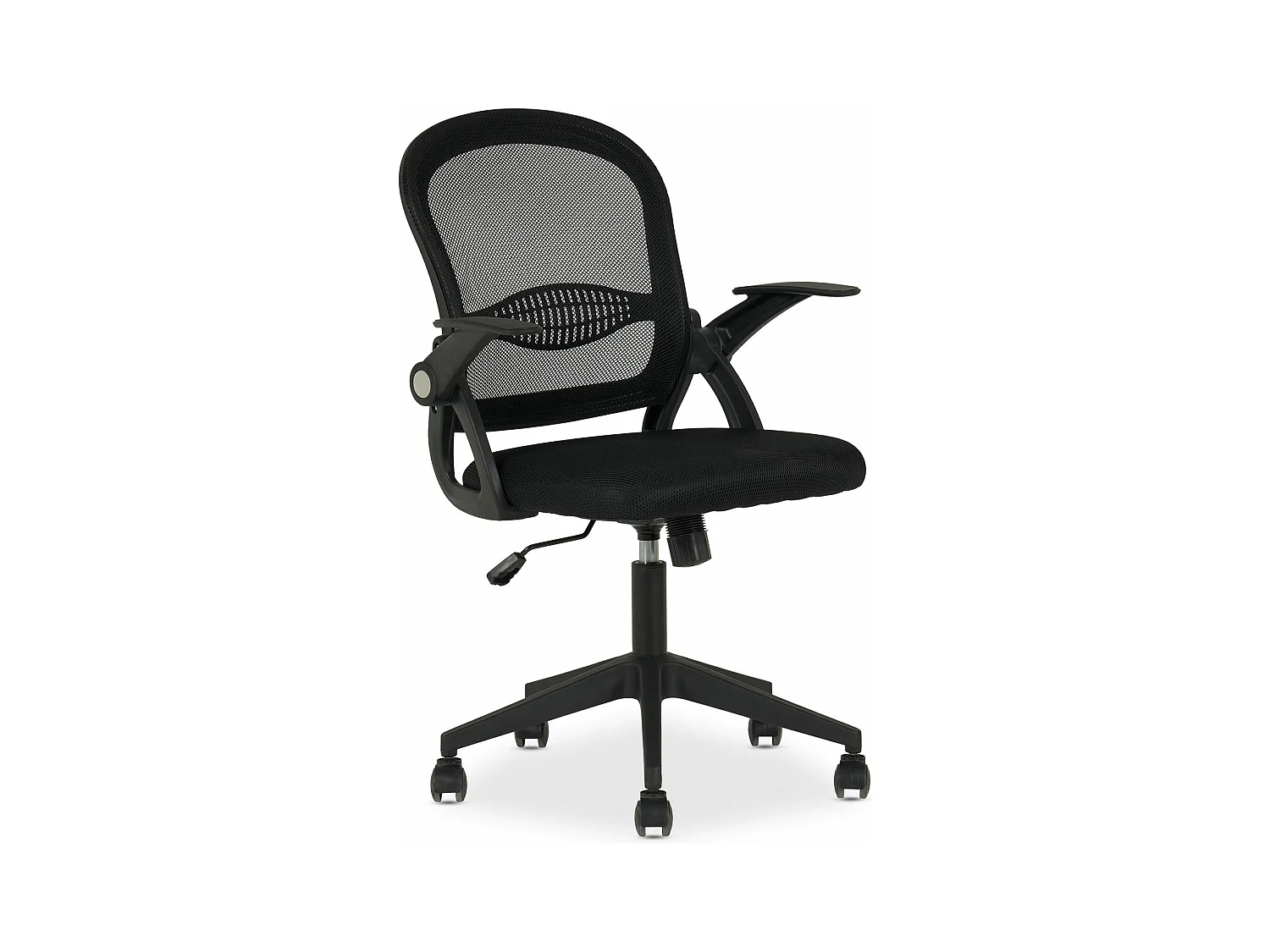Chaise de bureau ergonomique EREN Noir Réglable en hauteur avec Accoudoirs, Assise Rembourrée Confortable
