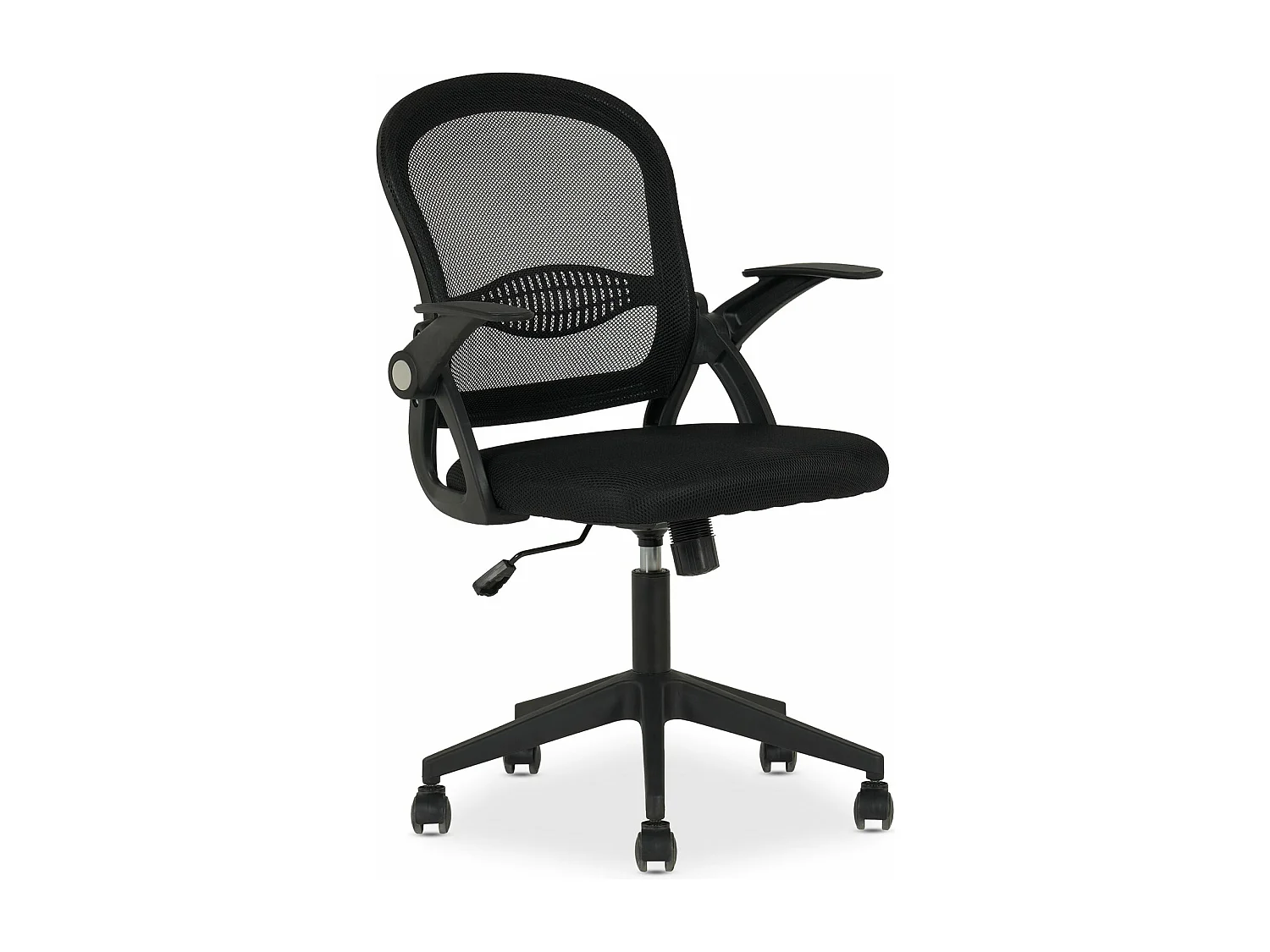 Chaise de bureau ergonomique EREN Noir Réglable en hauteur avec Accoudoirs, Assise Rembourrée Confortable
