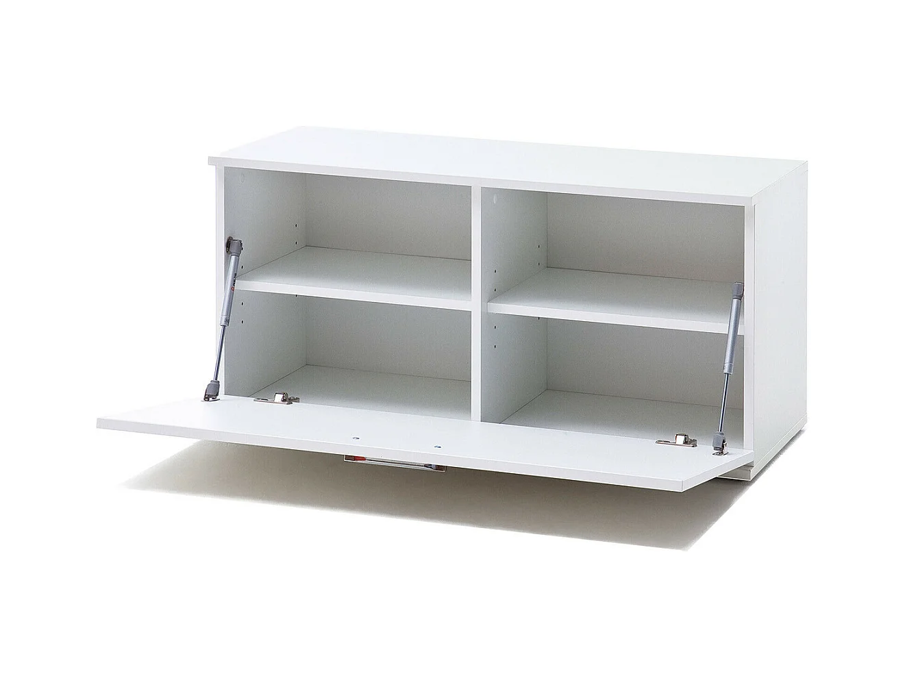 Banc à chaussures finition laquée blanc mat - Longueur 90 x Hauteur 47 x Profondeur 38 cm