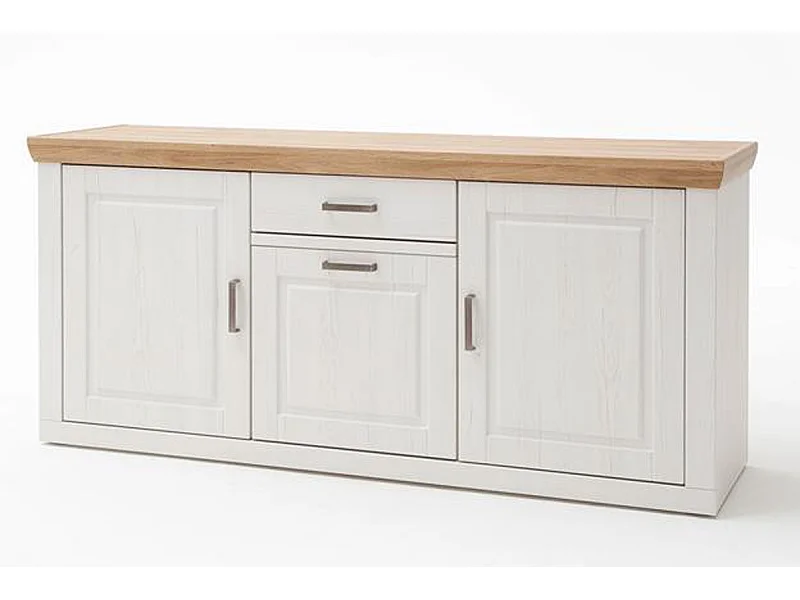 Buffet en pin blanc et chêne - L.183 x H.85 x P.50 cm