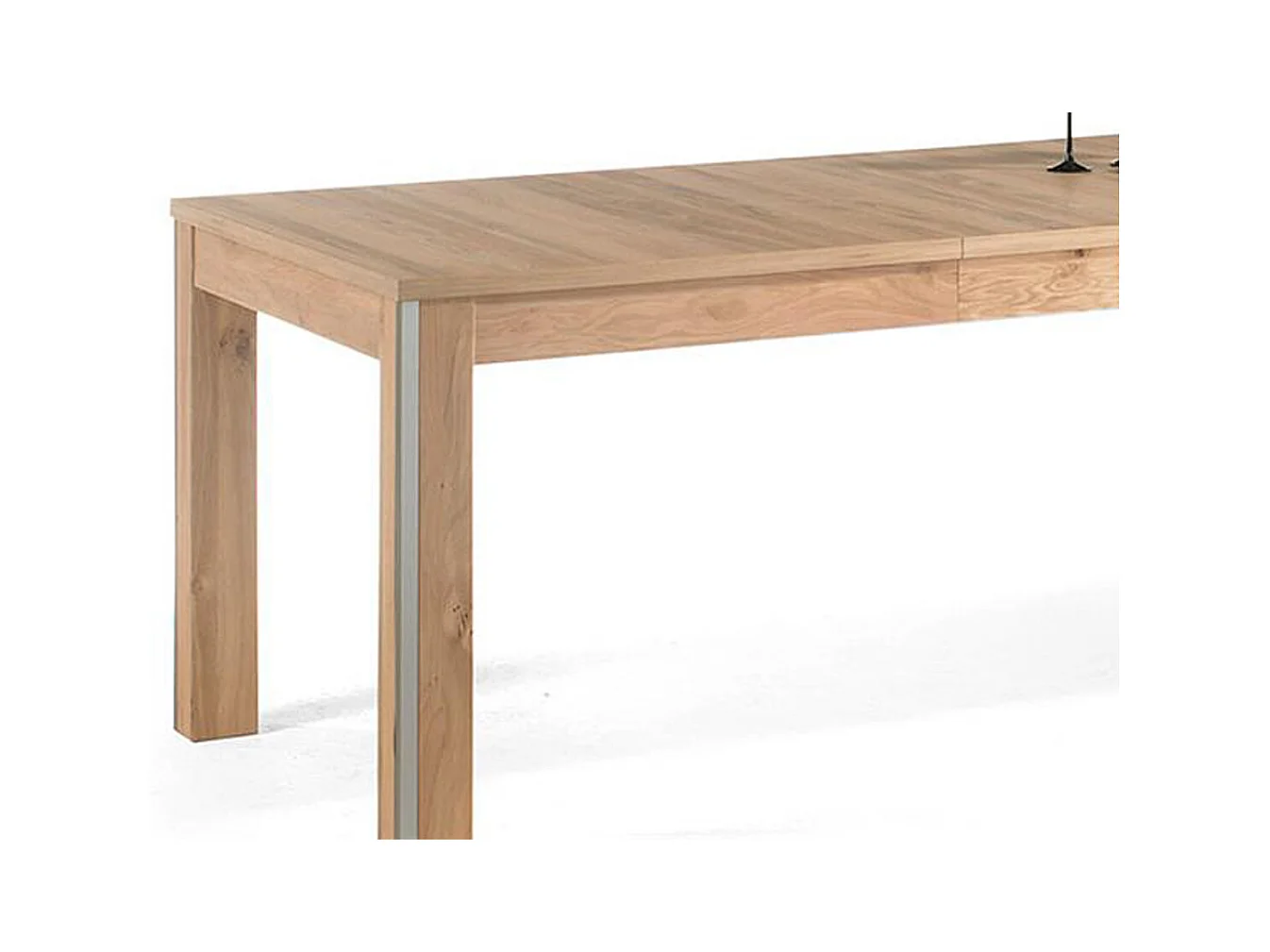 Table à manger extensible en chêne sauvage - L.160-260 x H.77 x P.90 cm