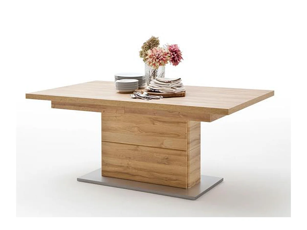 Table à manger extensible en chêne Grandson - L.180-280 x H.77 x P.100 cm