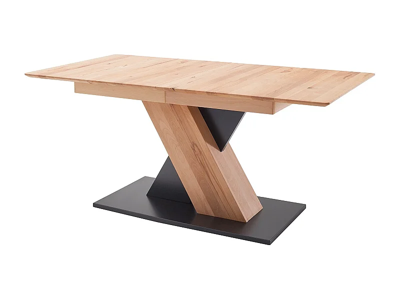 Table à manger extensible en hêtre massif - L.140-185 x H.77 x P.90 cm