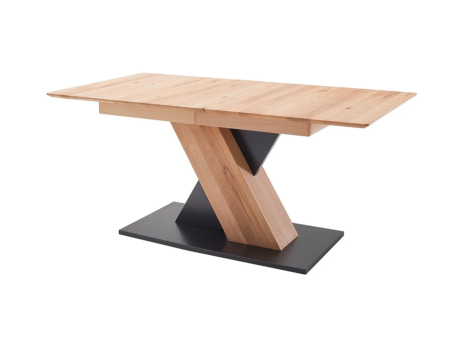 Table à manger extensible en hêtre massif - L.140-185 x H.77 x P.90 cm