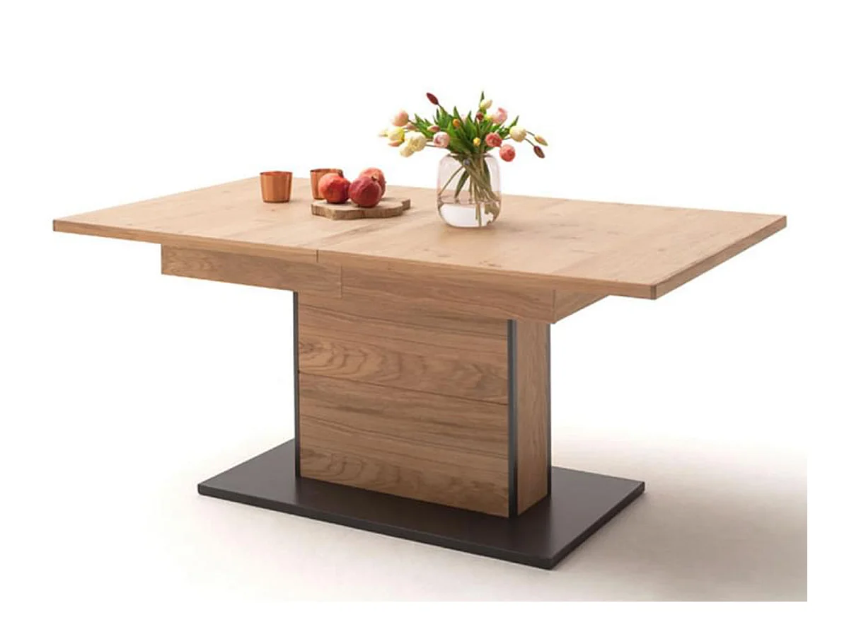 Table à manger extensible en chêne bianco - L.180-280 x H.77 x P.100 cm