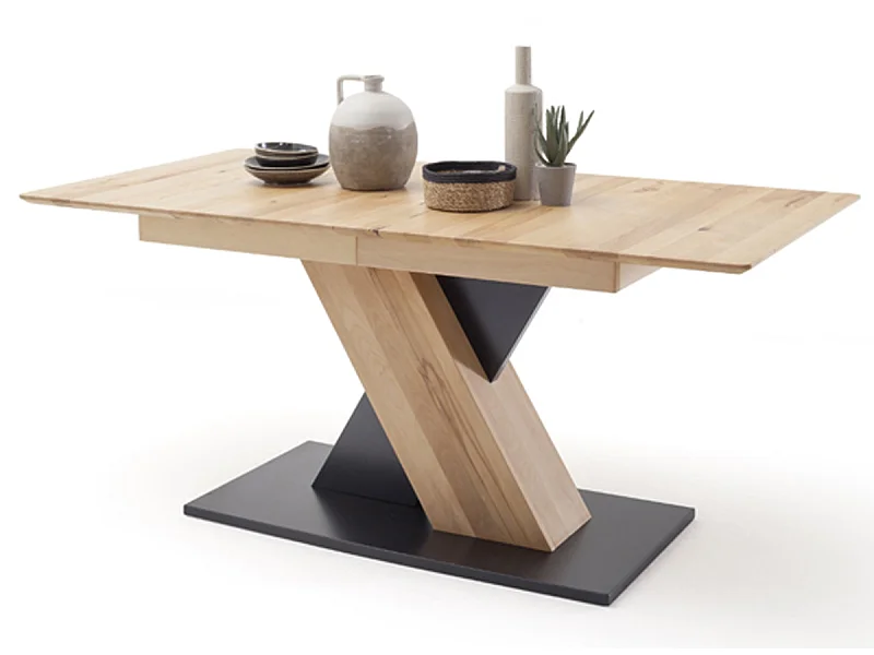 Table à manger extensible en hêtre massif - L.180-225 x H.77 x P.90 cm