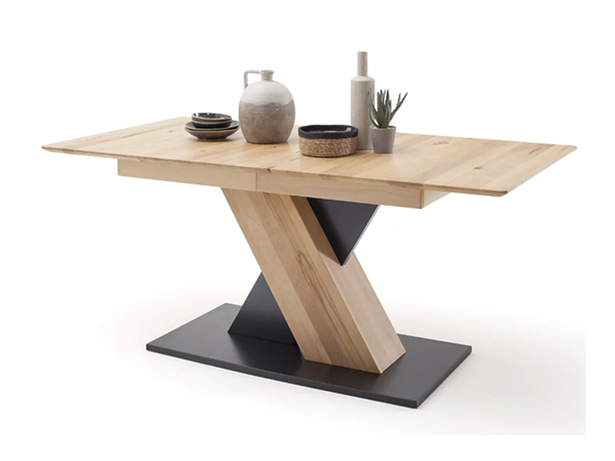 Table à manger extensible en hêtre massif - L.180-225 x H.77 x P.90 cm
