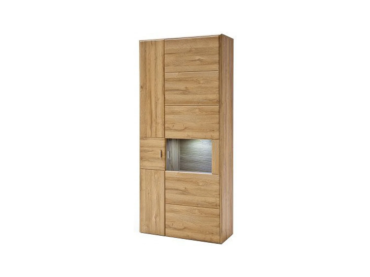 Vitrine coloris chêne Grandson - Longueur 94 x Hauteur 208 x Profondeur 39 cm