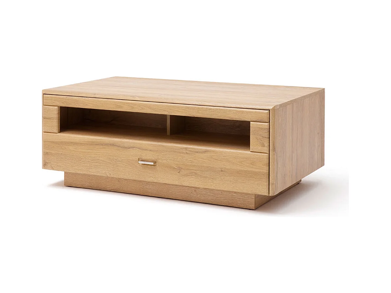 Table basse avec rangements en bois coloris chêne Grandson - L.115 x H.45 x P.70 cm