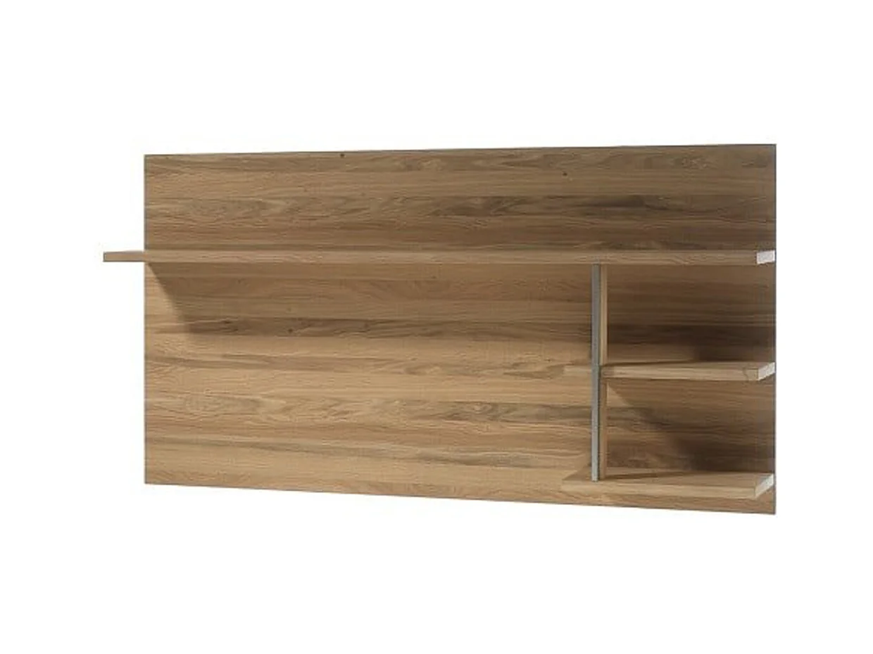 Etagère murale coloris chêne noueux blanchi - Longueur 184 x Hauteur 96 x Profondeur 28 cm