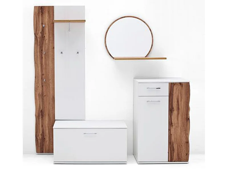 Ensemble de vestiaire complet coloris chêne wotan / blanc brillant