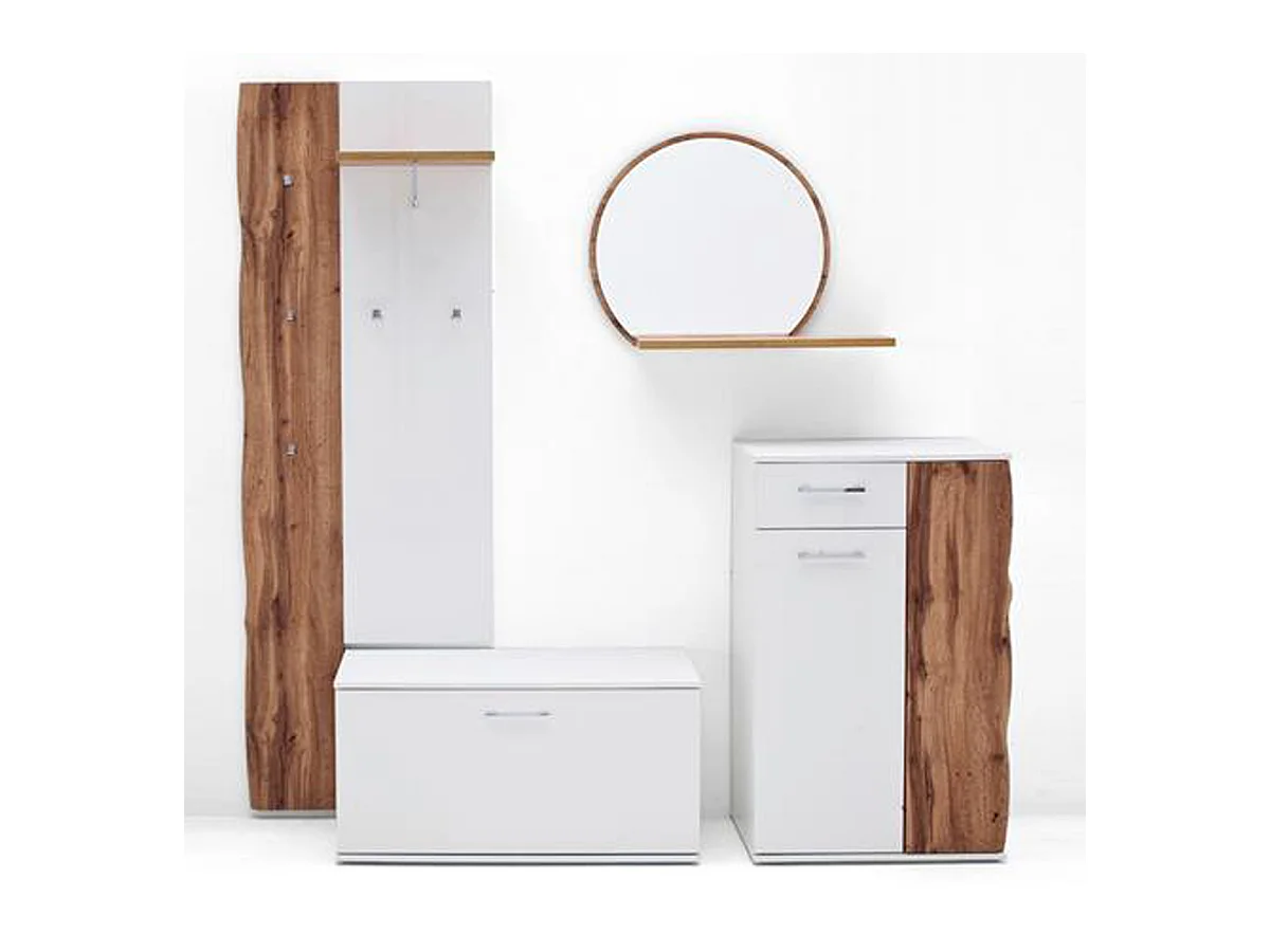Ensemble de vestiaire complet coloris chêne wotan / blanc brillant