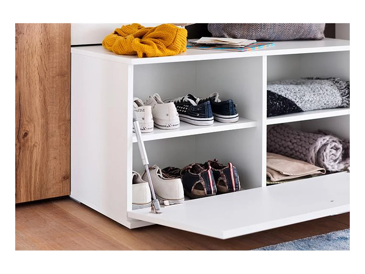 Ensemble de vestiaire complet coloris chêne wotan / blanc brillant