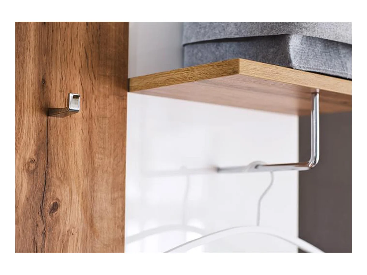 Ensemble de vestiaire complet coloris chêne wotan / blanc brillant