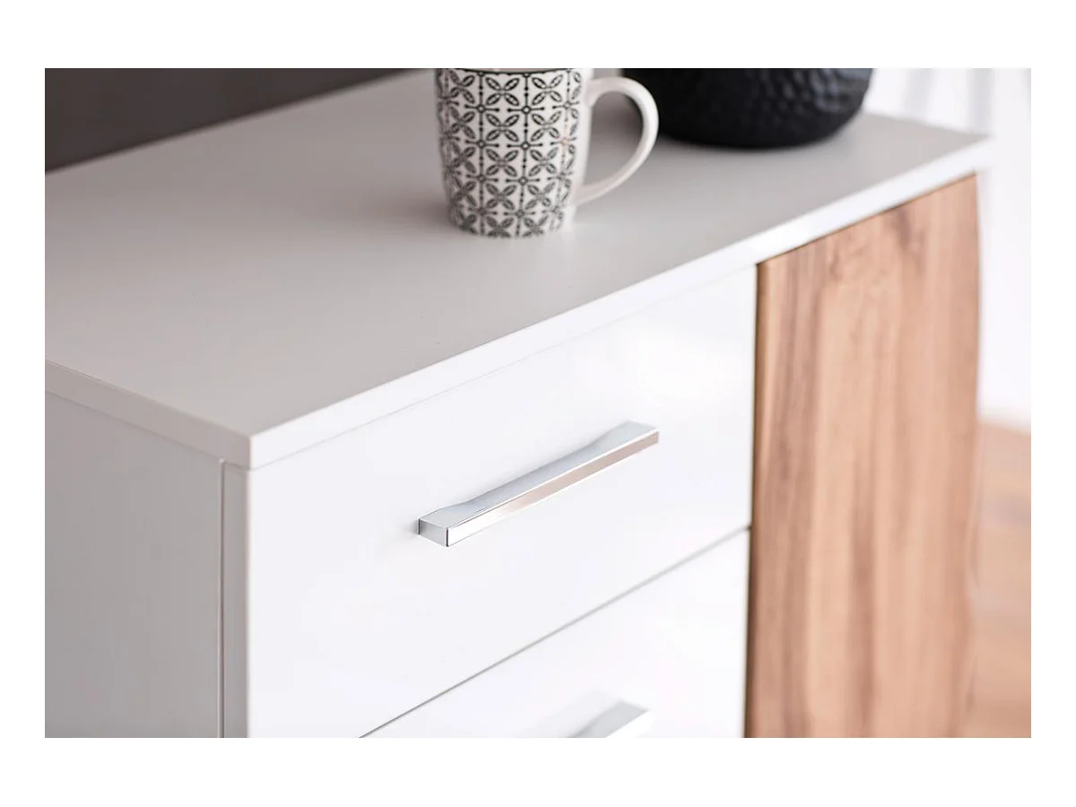 Ensemble de vestiaire complet finition chêne wotan / blanc brillant