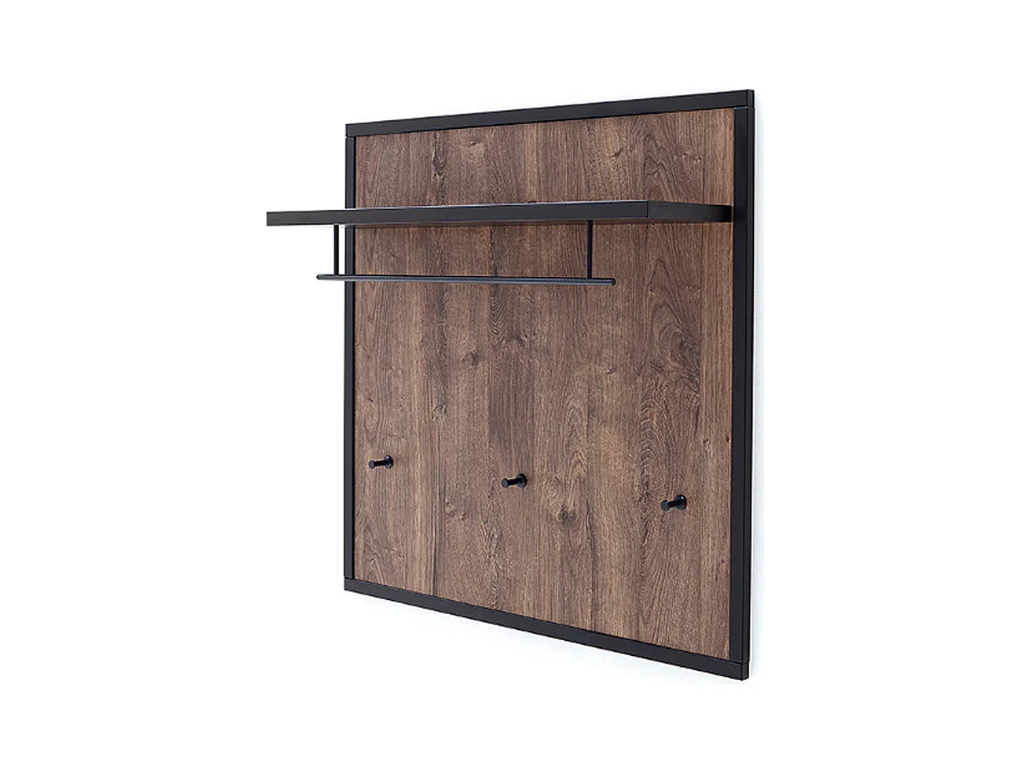 Vestiaire mural coloris chêne barrique - Longueur 96 x Hauteur 96 x Profondeur 29 cm