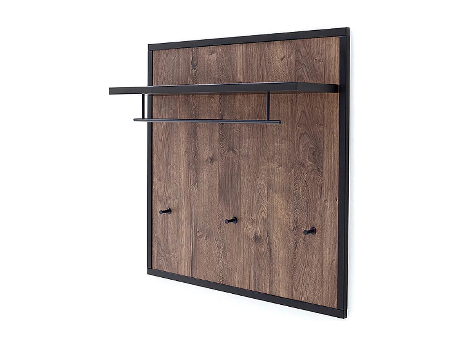 Vestiaire mural coloris chêne barrique - Longueur 96 x Hauteur 96 x Profondeur 29 cm