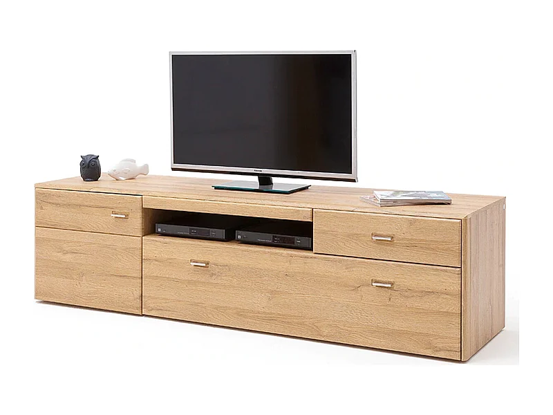 Meuble TV coloris imitation chêne grandson - Longueur 205 x Hauteur 55 x Profondeur 52 cm