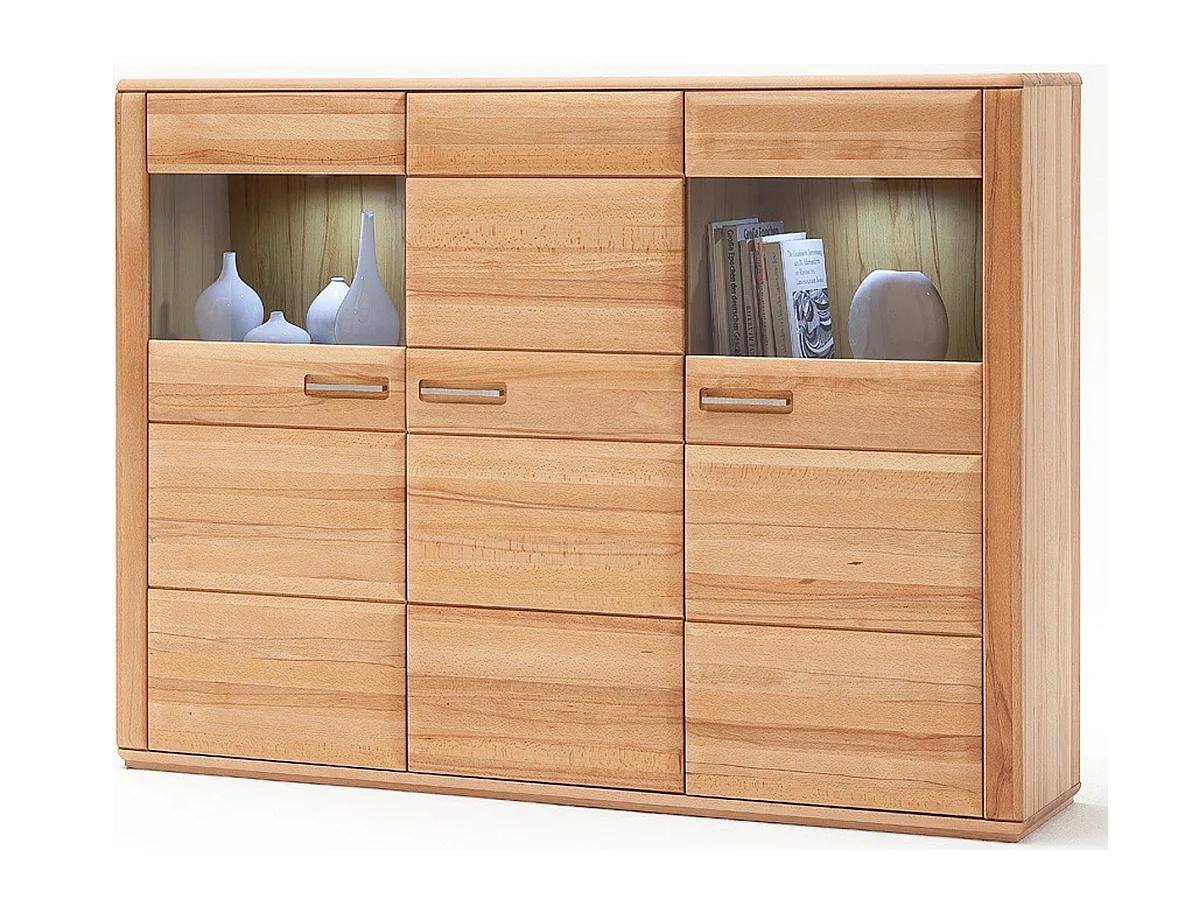 Vaisselier en coeur de hêtre huilé - Longueur 179 x Hauteur 131 x Profondeur 38 cm