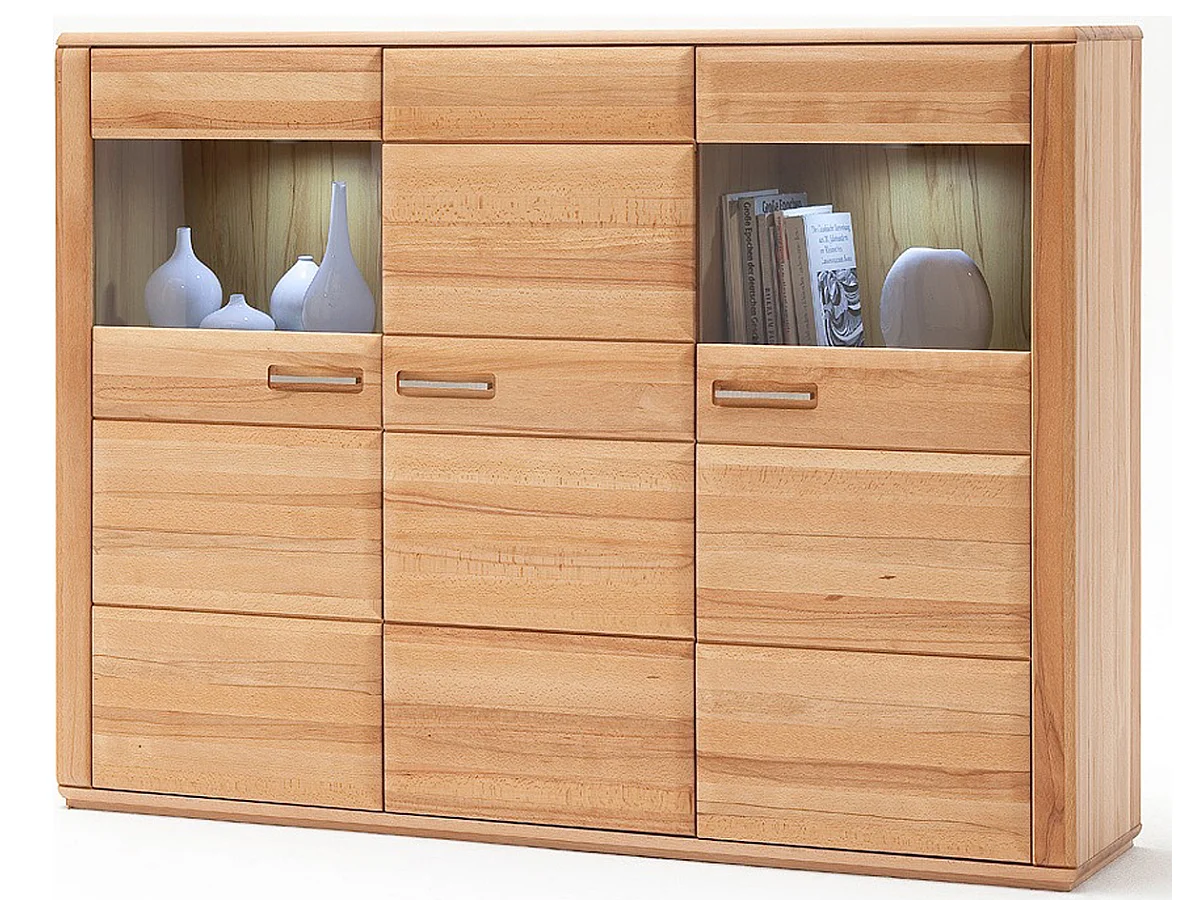 Vaisselier en coeur de hêtre huilé - Longueur 179 x Hauteur 131 x Profondeur 38 cm