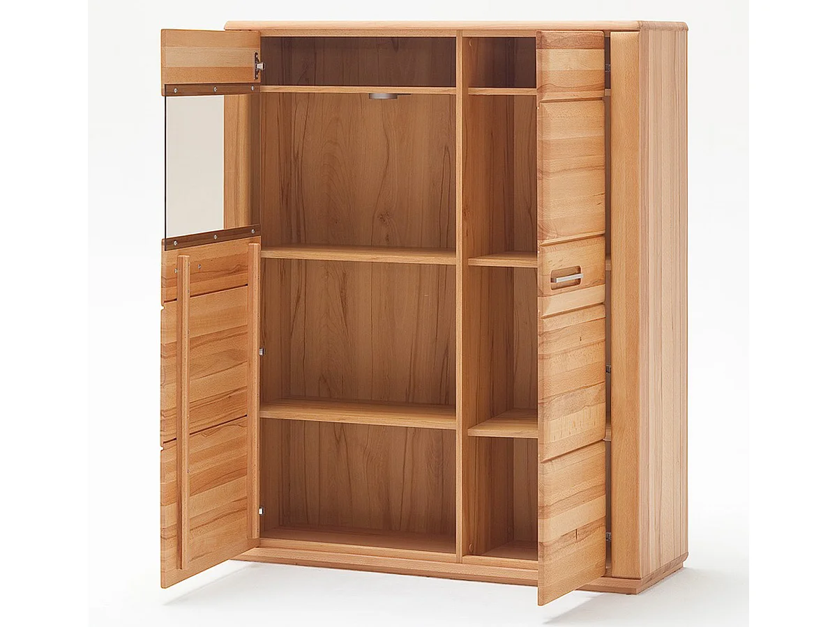 Vaisselier droite en cœur de hêtre huilé - Longueur 107 x Hauteur 132 x Profondeur 38 cm