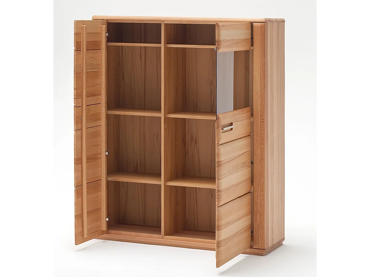 Vaisselier gauche en coeur de hêtre huilé - Longueur 107 x Hauteur 132 x Profondeur 38 cm