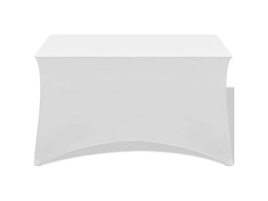 Capa Extensível para Mesa Branca - Pacote com 2 Peças 243x76x74 cm