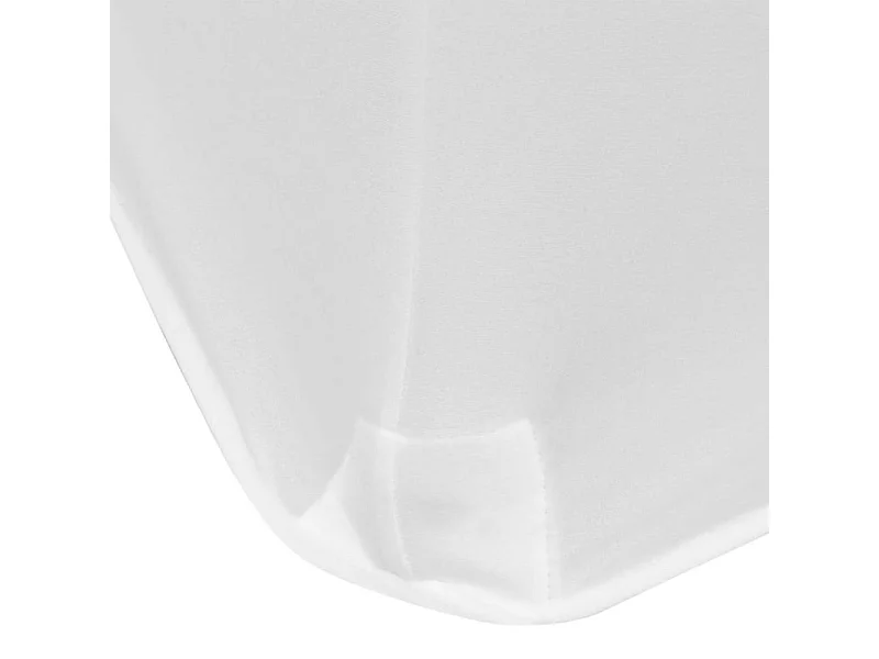 Stretch-Tischhusse 2 Stk. 243 x 76 x 74 cm Weiß