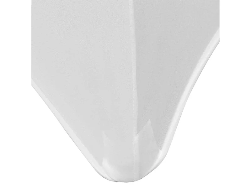 Stretch-Tischhusse 2 Stk. 243 x 76 x 74 cm Weiß