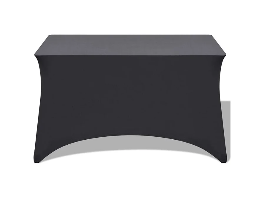 Stretch-Tischhusse 2 Stk. 243 x 76 x 74 cm Anthrazit